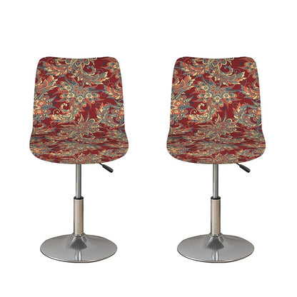 Brick Floral Bohemian Pattern Print Bar Stool Covers