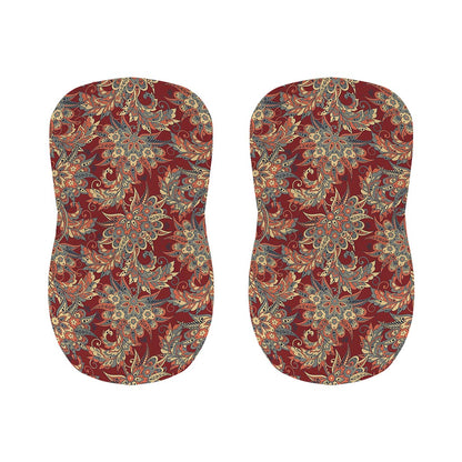 Brick Floral Bohemian Pattern Print Bar Stool Covers