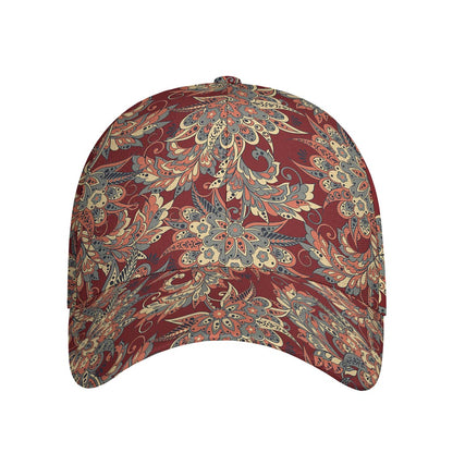 Brick Floral Bohemian Pattern Print Baseball Cap