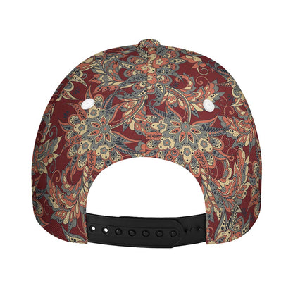 Brick Floral Bohemian Pattern Print Baseball Cap