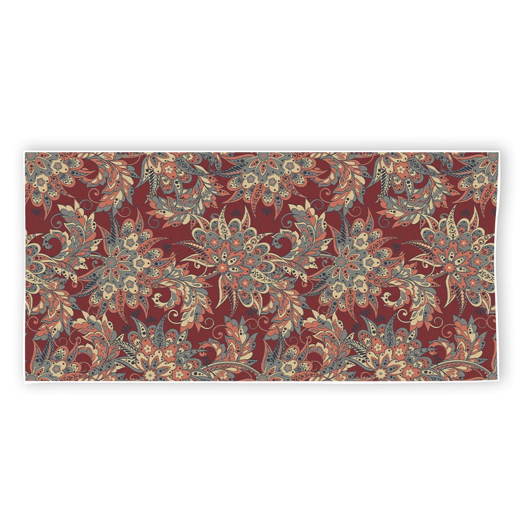 Brick Floral Bohemian Pattern Print Beach Towel