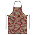 Brick Floral Bohemian Pattern Print Bib Apron With Pocket