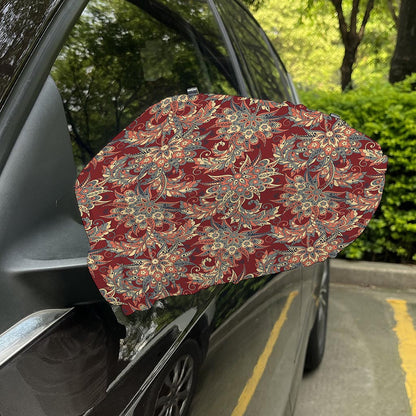 Brick Floral Bohemian Pattern Print Car Side Mirror Covers