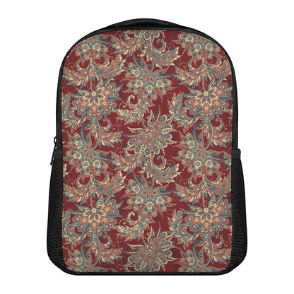 Brick Floral Bohemian Pattern Print Casual Backpack