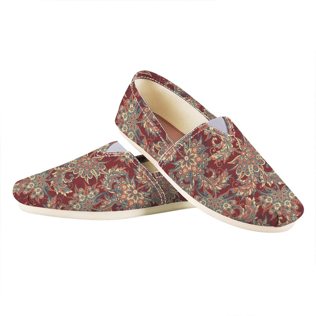Brick Floral Bohemian Pattern Print Casual Shoes