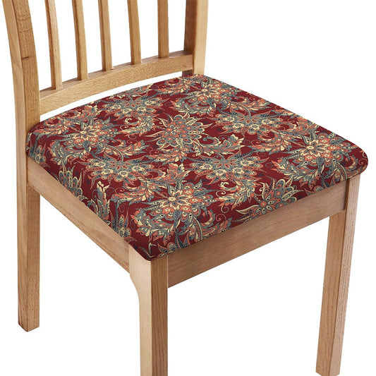 Brick Floral Bohemian Pattern Print Chair Cushion Cover