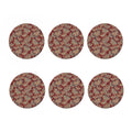 Brick Floral Bohemian Pattern Print Coaster Set