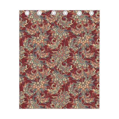 Brick Floral Bohemian Pattern Print Curtain