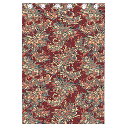 Brick Floral Bohemian Pattern Print Curtain