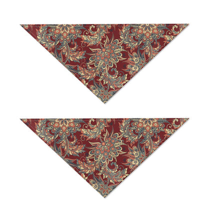Brick Floral Bohemian Pattern Print Dog Bandana