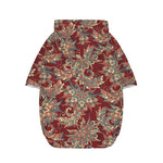 Brick Floral Bohemian Pattern Print Dog Zip Up Hoodie