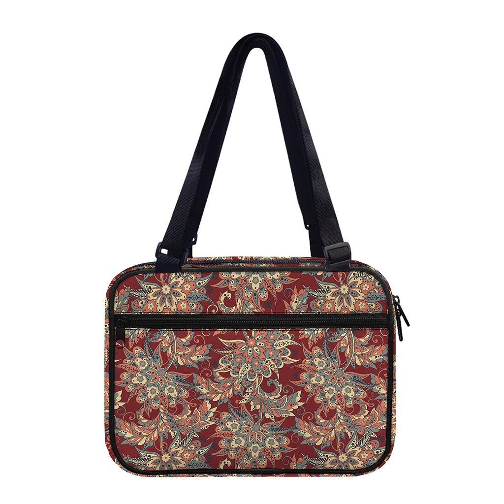 Brick Floral Bohemian Pattern Print Double Strap Bible Bag