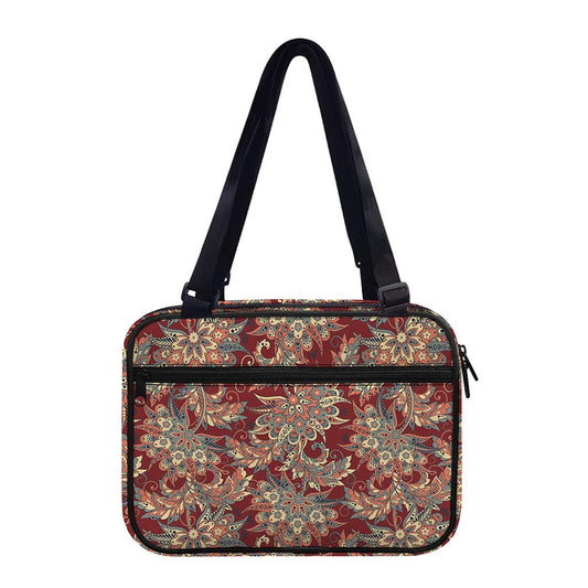 Brick Floral Bohemian Pattern Print Double Strap Bible Bag