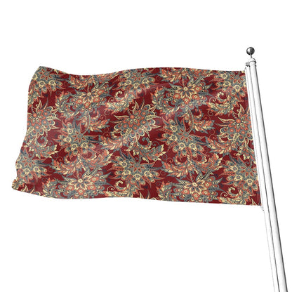 Brick Floral Bohemian Pattern Print Flag