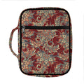 Brick Floral Bohemian Pattern Print Front Pocket Bible Bag