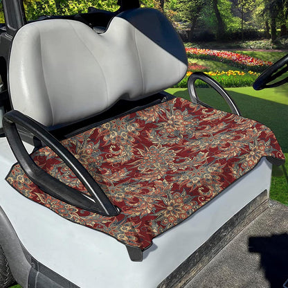 Brick Floral Bohemian Pattern Print Golf Cart Seat Cover