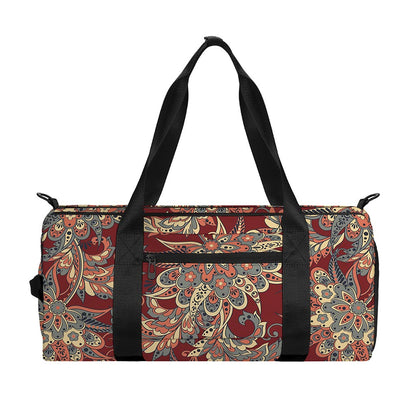 Brick Floral Bohemian Pattern Print Gym Bag