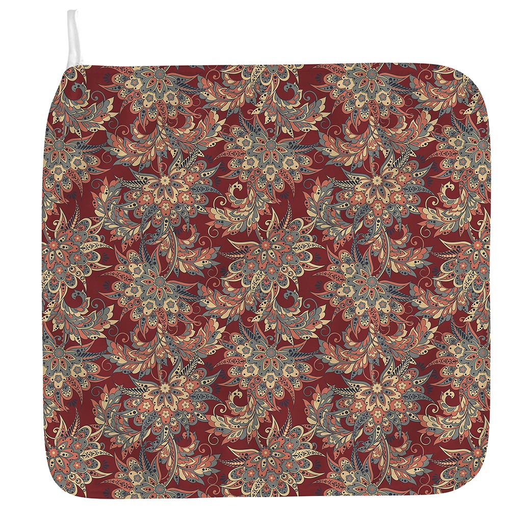 Brick Floral Bohemian Pattern Print Hand Towel