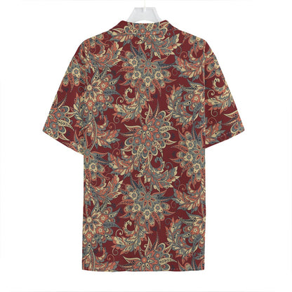 Brick Floral Bohemian Pattern Print Hawaiian Shirt