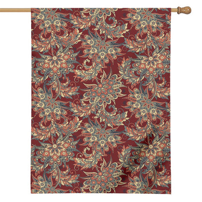 Brick Floral Bohemian Pattern Print House Flag