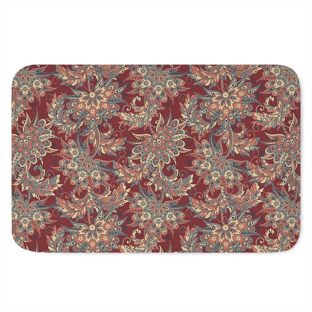 Brick Floral Bohemian Pattern Print Indoor Door Mat