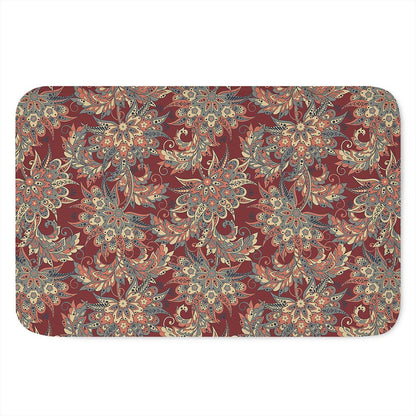 Brick Floral Bohemian Pattern Print Indoor Door Mat