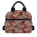 Brick Floral Bohemian Pattern Print Insulated Lunch Bag