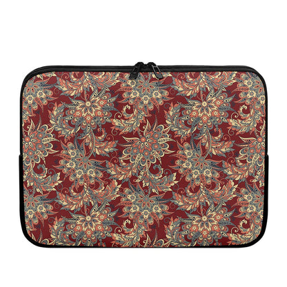 Brick Floral Bohemian Pattern Print Laptop Sleeve