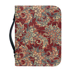 Brick Floral Bohemian Pattern Print Leather Bible Cover