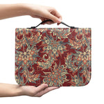 Brick Floral Bohemian Pattern Print Leather Bible Cover