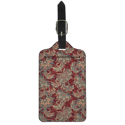 Brick Floral Bohemian Pattern Print Luggage Tag