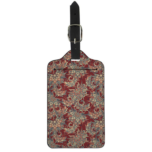 Brick Floral Bohemian Pattern Print Luggage Tag