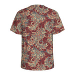 Brick Floral Bohemian Pattern Print Men's Sports T-Shirt