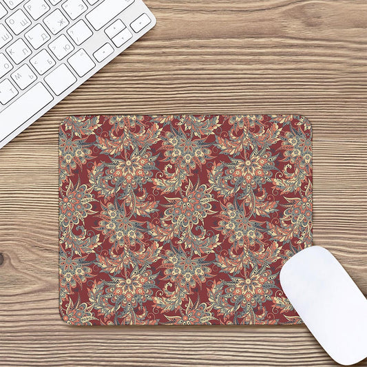 Brick Floral Bohemian Pattern Print Mouse Pad