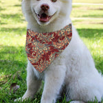 Brick Floral Bohemian Pattern Print Over The Collar Dog Bandana