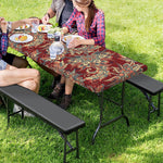 Brick Floral Bohemian Pattern Print Picnic Table Cover