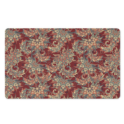 Brick Floral Bohemian Pattern Print Polyester Doormat