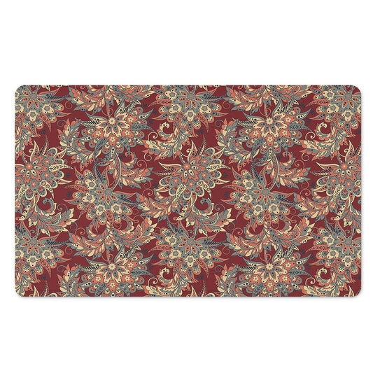 Brick Floral Bohemian Pattern Print Polyester Doormat
