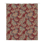 Brick Floral Bohemian Pattern Print Polyester Shower Curtain