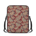 Brick Floral Bohemian Pattern Print Rectangular Crossbody Bag