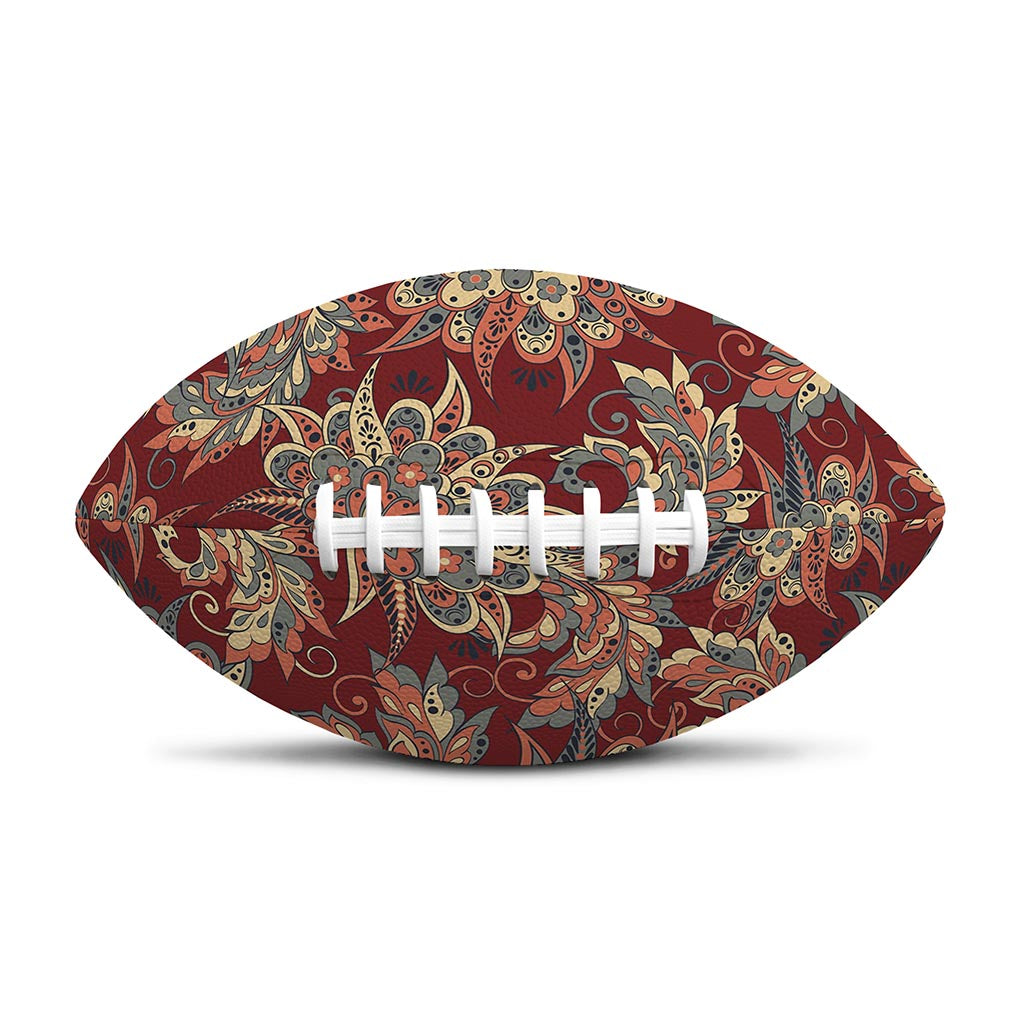 Brick Floral Bohemian Pattern Print Rugby Ball