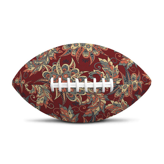 Brick Floral Bohemian Pattern Print Rugby Ball
