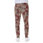 Brick Floral Bohemian Pattern Print Scuba Joggers