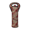 Brick Floral Bohemian Pattern Print Single Neoprene Wine Tote