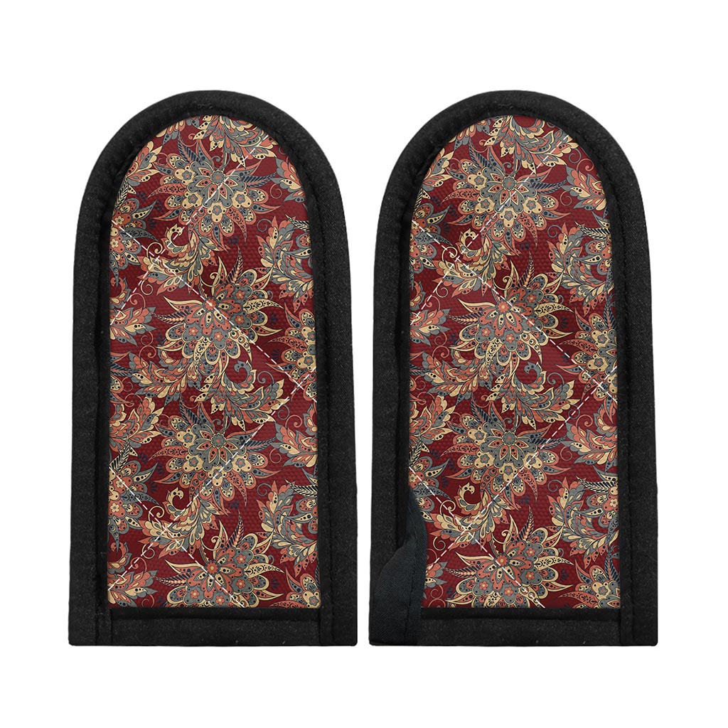Brick Floral Bohemian Pattern Print Skillet Handle Cover