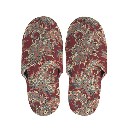 Brick Floral Bohemian Pattern Print Slippers