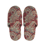 Brick Floral Bohemian Pattern Print Slippers
