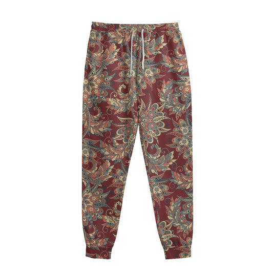 Brick Floral Bohemian Pattern Print Sweatpants
