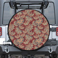 Brick Floral Bohemian Pattern Print Tire Cover