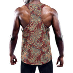 Brick Floral Bohemian Pattern Print Training Tank Top